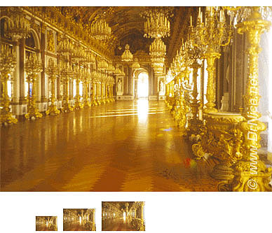 Fototapete Goldener Spiegelsaal Versailles Architektur online kaufen