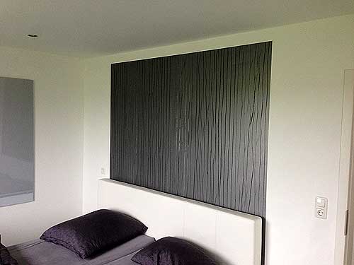Schlafzimmer Renovieren mit in schwarz grau weiss mit Crush Tapete schwarz grau