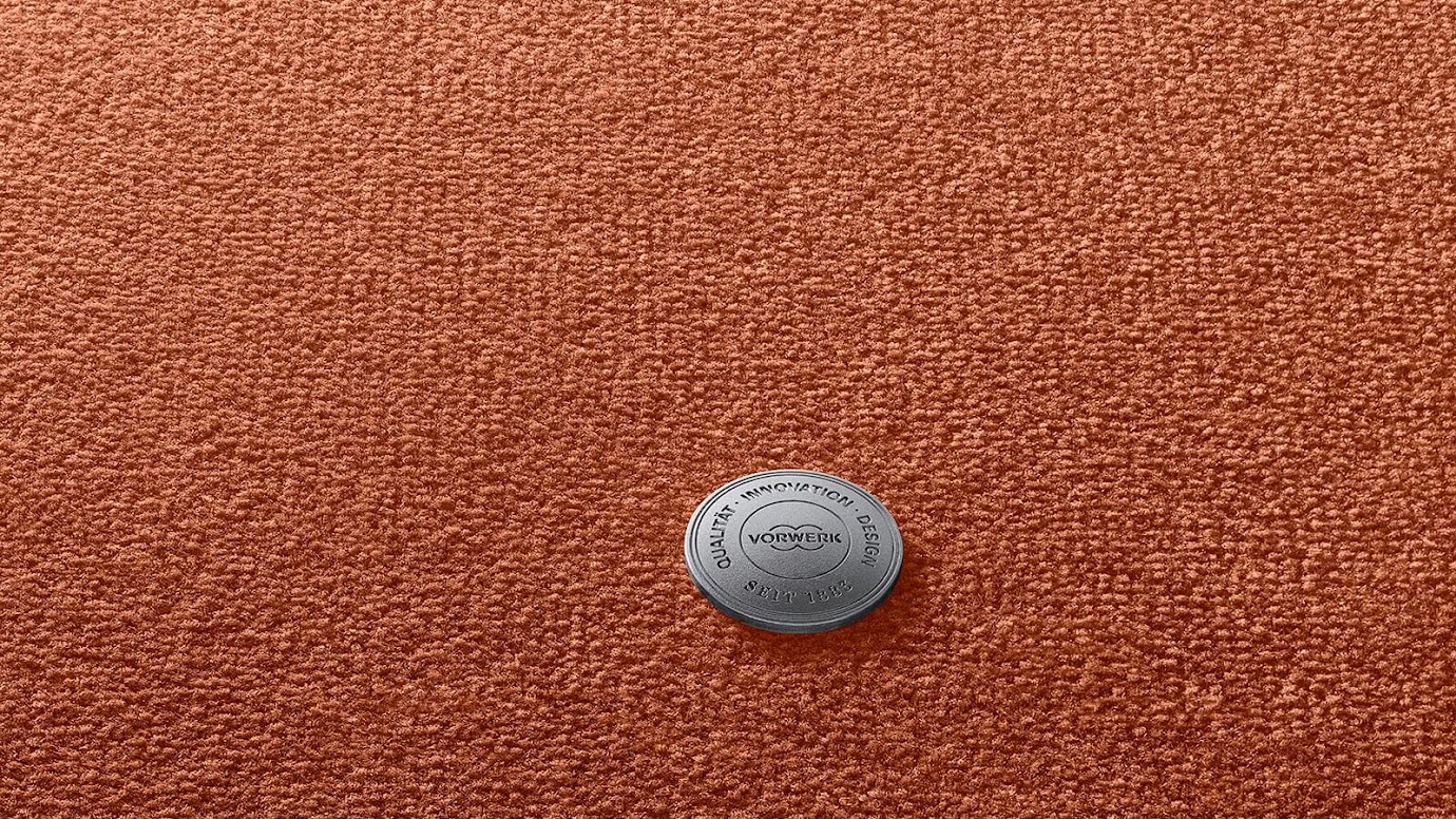 Teppichboden Auslegware Schlinge uni orange Meterware Vorwerk in Berlin kaufen