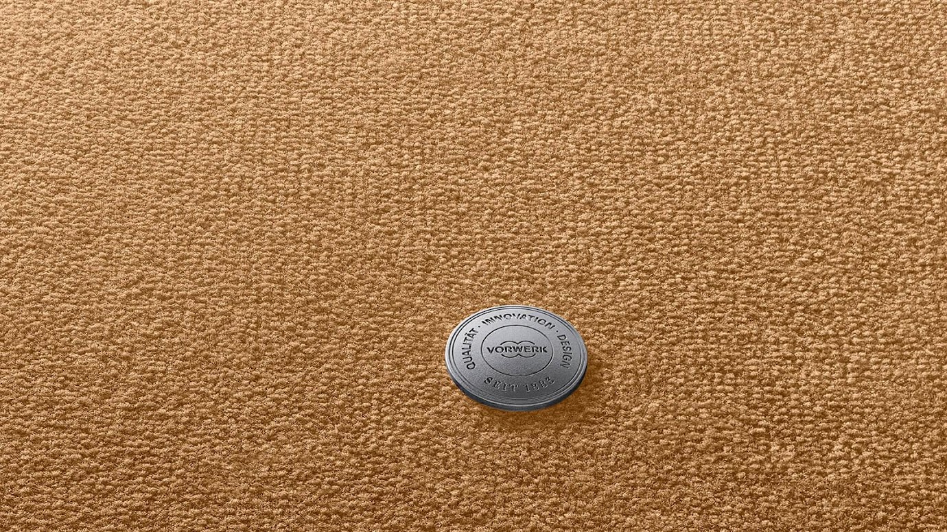 Teppichboden Auslegware Schlinge uni gold messingfarben Meterware Vorwerk in Berlin kaufen
