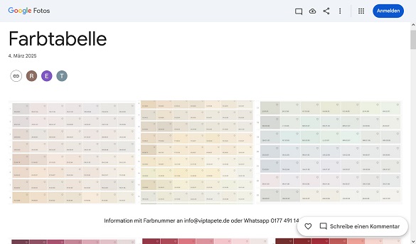 Farbtabelle aller Farben, aus dem Farbenfachgesch&auml;ft g&uuml;nstig online kaufen u. liefern lassen
