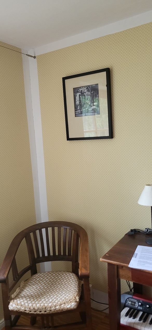 Schlafzimmer mit Stil Tapete tapeziert