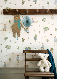 Raumbild Kinderzimmer - Tapeten Idee Kinder Mini Putte aus Berlin Deutschland
