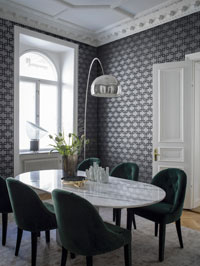 Raumbild Wohnzimmer Esszimmer - Tapeten Idee Engblad Lounge Luxe Walldorf aus Berlin Deutschland