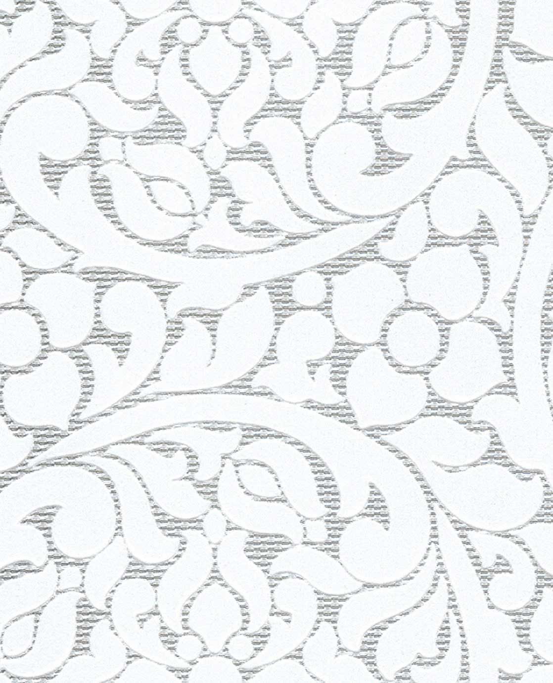 Restetapete echte Velours Tapete mit Stil Muster weiss grau günstig als Restposten aus Berlin online kaufen
