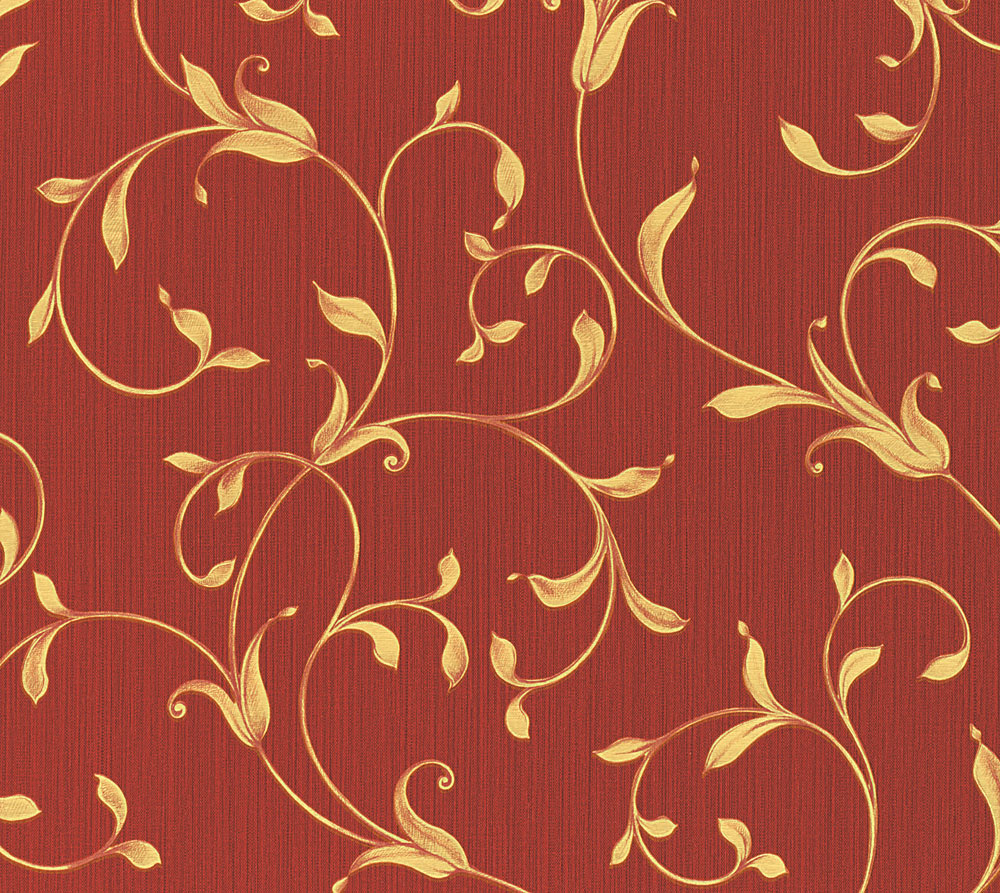 Barock Stil Tapete rot gold-beige online kaufen