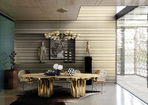 englische Streifen Tapete beige grau Omexco Infinity im Wohnzimmer aus Berlin online kaufen